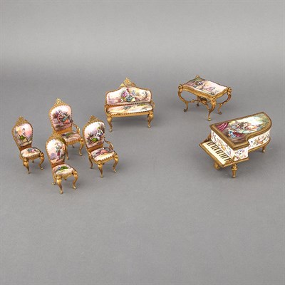 Lot 287 - Group of Austrian Gilt-Bronze and Enameled...