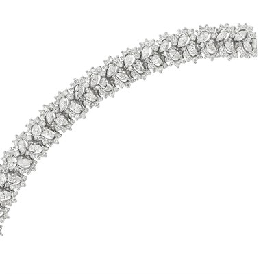 Lot 388 - Platinum and Diamond Bracelet