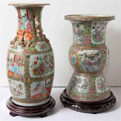 Lot 359 - Two Chinese Rose Medallion Porcelain Vases...