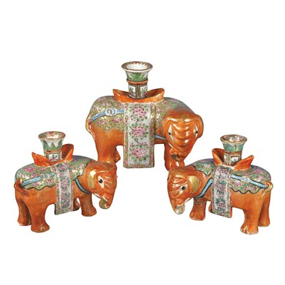Lot 319 - Group of Three Chinese Export Famille Rose...