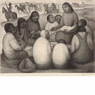 Lot 233 - Diego Rivera (1886-1957) OPEN AIR SCHOOL...