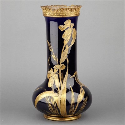Lot 404 - Luneville Art Nouveau Gilt-Bronze Mounted and...