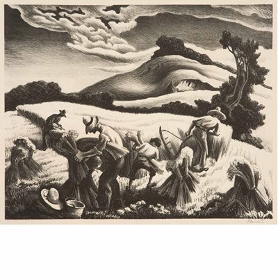 Lot 123 - Thomas Hart Benton (1889-1975) CRADLING WHEAT...