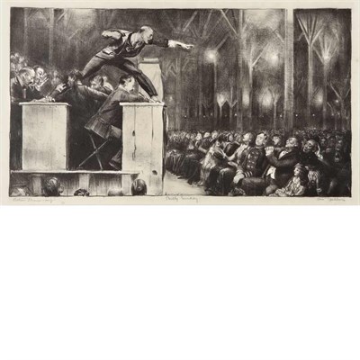 Lot 98 - George Bellows (1882-1925) BILLY SUNDAY (MASON...