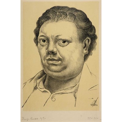 Lot 228 - Diego Rivera (1886-1957) SELF PORTRAIT...