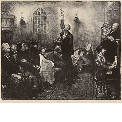 Lot 96 - George Bellows (1882-1925) PRAYER MEETING...