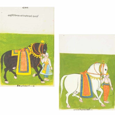 Lot 1107 - Pair of Indian Paintings on Paper Each...