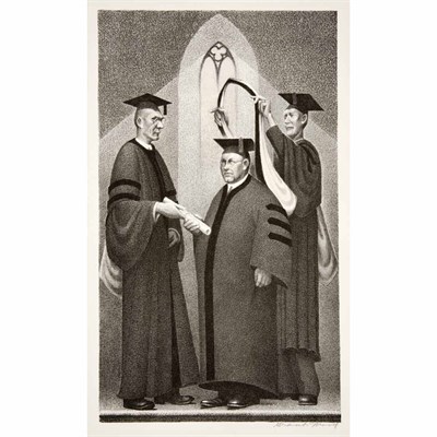 Lot 258 - Grant Wood (1891-1942) HONORARY DEGREE (COLE...