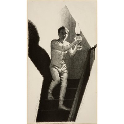 Lot 261 - Grant Wood (1891-1942) MIDNIGHT ALARM (COLE...