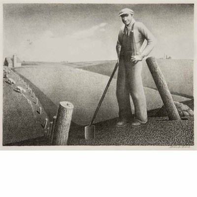 Lot 262 - Grant Wood (1891-1942) IN THE SPRING (COLE 13)...