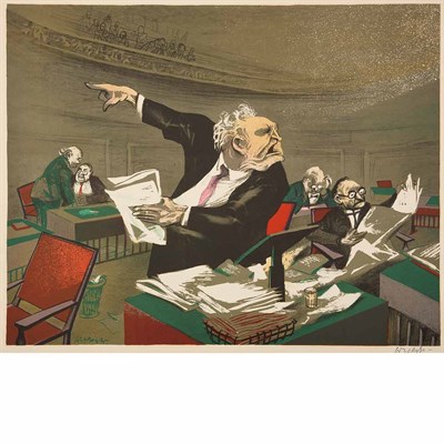 Lot 199 - William Gropper (1897-1977) [COURTROOM AND...