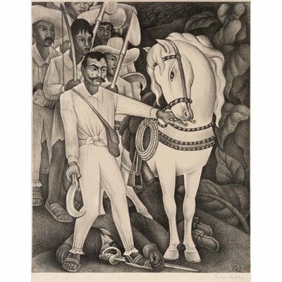 Lot 234 - Diego Rivera (1886-1957) ZAPATA Lithograph,...