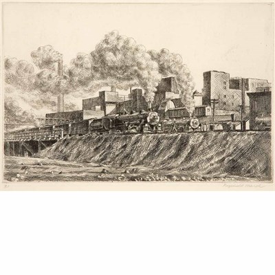 Lot 205 - Reginald Marsh (1898-1954) ERIE R.R. AND...