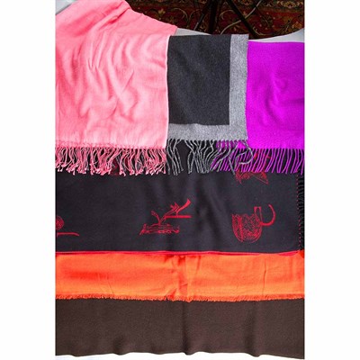 Lot 1146 - Group of Six Lady's Wool and Cashmere Wraps...