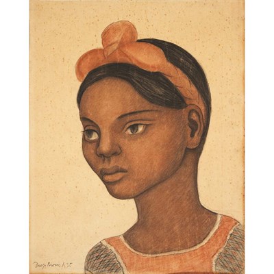Lot 171 - Diego Rivera Mexican, 1886-1957 Young Girl,...
