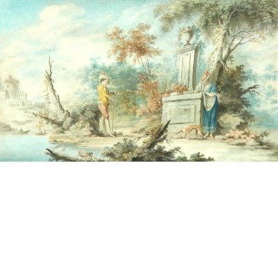 Lot 1030 - French School 18th/19th Century Poetic...