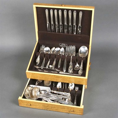 Lot 1205 - Assembled Set of Dinner Party Silver Plated...