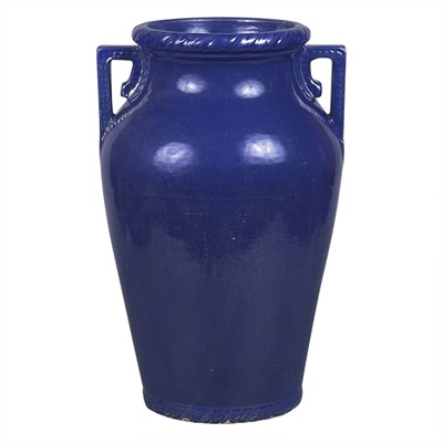 Lot 1211 - Blue Glazed Ceramic Flower Vase This vase was...