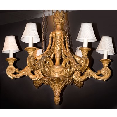 Lot 464 - Neoclassical Style Gilt-Wood Six-Light...