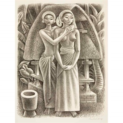 Lot 184 - Miguel Covarrubias (1904-1957) RICE GRANARY...