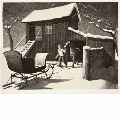 Lot 266 - Grant Wood (1891-1942) DECEMBER AFTERNOON...