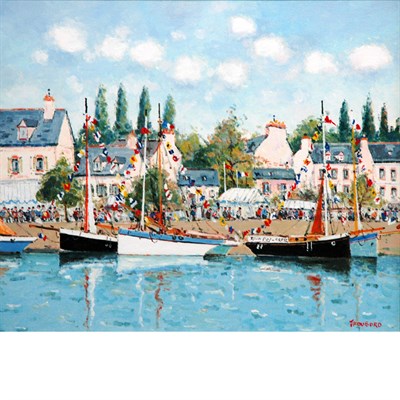 Lot 81 - Jean Pierre Dubord French, b. 1949 Bateaux...