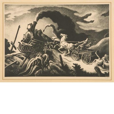 Lot 150 - Thomas Hart Benton (1889-1975) WRECK OF THE OL'...