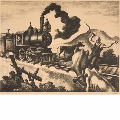 Lot 137 - Thomas Hart Benton (1889-1975) SLOW TRAIN...