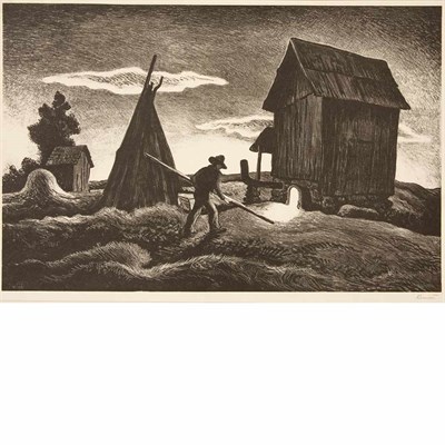 Lot 144 - Thomas Hart Benton (1889-1975) NIGHT FIRING...