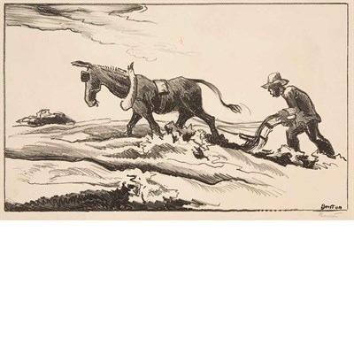 Lot 104 - Thomas Hart Benton (1889-1975) PLOWING IT...