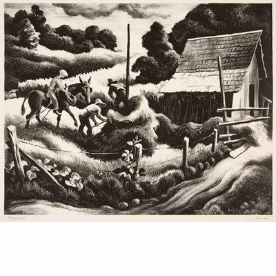 Lot 117 - Thomas Hart Benton (1889-1975) HAYSTACK (FATH...