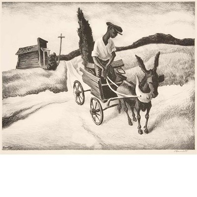 Lot 114 - Thomas Hart Benton (1889-1975) LONESOME ROAD...