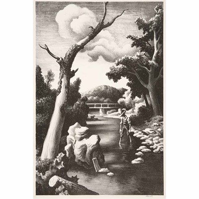 Lot 128 - Thomas Hart Benton (1889-1975) SHALLOW CREEK...