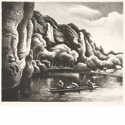 Lot 176 - Thomas Hart Benton (1889-1975) MAKING CAMP ON...