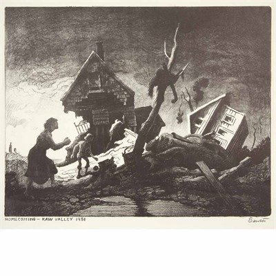 Lot 164 - Thomas Hart Benton (1889-1975) HOMECOMING- KAW...