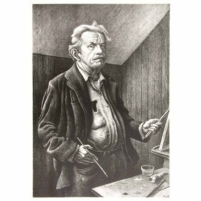 Lot 174 - Thomas Hart Benton (1889-1975) SELF-PORTRAIT...