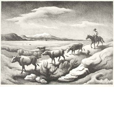 Lot 181 - Thomas Hart Benton (1889-1975) WYOMING AUTUMN...
