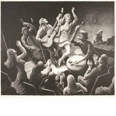Lot 182 - Thomas Hart Benton (1889-1975) YOUTH MUSIC...