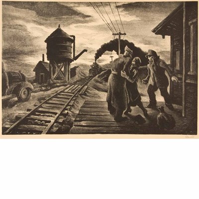 Lot 145 - Thomas Hart Benton (1889-1975) MORNING TRAIN...