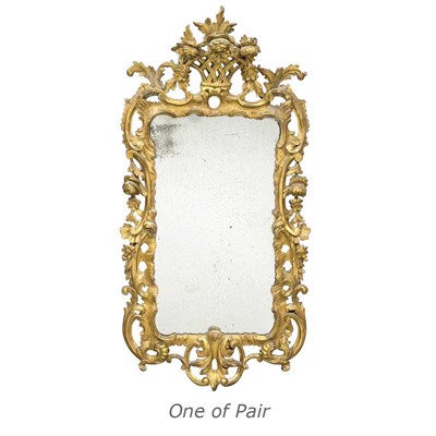 Lot 394 - Associated Pair of George II Style Gilt-Wood...
