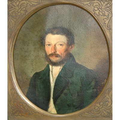 Lot 49 - German School 19th Century (i) Portrait of a...