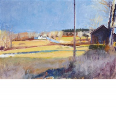 Lot 123 - Wolf Kahn American, b. 1927 Vermont Landscape,...