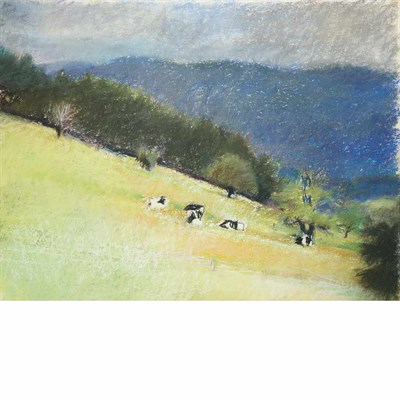 Lot 124 - Wolf Kahn American, b. 1927 The Heifers, 1977...