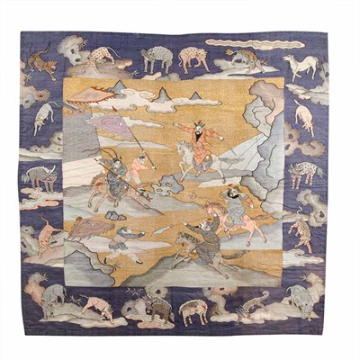 Lot 525 - Chinese Kosu Panel 19th Century Depicting...