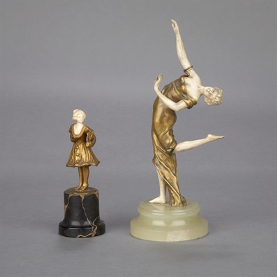 Lot 414 - Art Nouveau Gilt-Bronze and Ivory Figure of a...