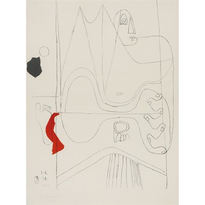 Lot 315 - Le Corbusier COMPOSITION Color lithograph,...