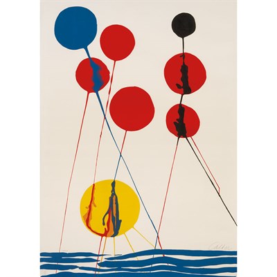 Lot 305 - Alexander Calder [SPHERES AND WAVES] Color...