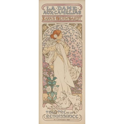Lot 452 - Alphonse Mucha DAME AU CAMELIAS Color...