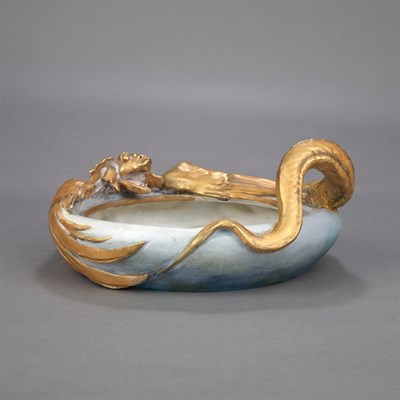 Lot 401 - Amphora Co. Gilt Decorated Ceramic Center Bowl...
