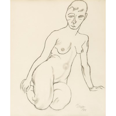 Lot 48 - George Grosz German, 1893-1959 Seated Nude...